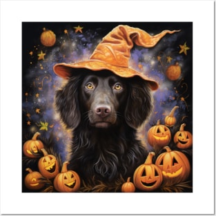 Curly Coated Retriever Halloween Posters and Art